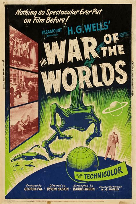 H.G. Wells the War of the Worlds 1953 Cult Sci Fi Movie Poster - Etsy