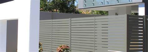 Horizontal Slat Fencing Grouped Black Stratco Usa