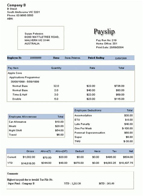 10+ Payslip Templates - Word Excel PDF Formats