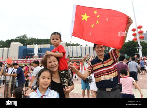 Fuzhou. 1st Oct, 2017. People celebrate China's National Day at Wuyi ...