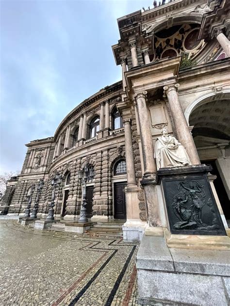 Semperoper Building, the State Opera House in the Old Town of Dresden ...