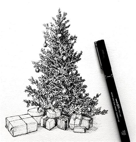 How to Draw (Realistic) Trees with Pen & Ink - Ran Art Blog | Tree drawings pencil, Tree drawing ...