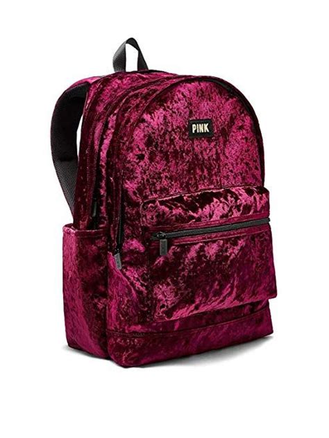 Victoria's Secret PINK Velvet Campus Backpack, Black Review | Pink backpack, Victoria's secret ...