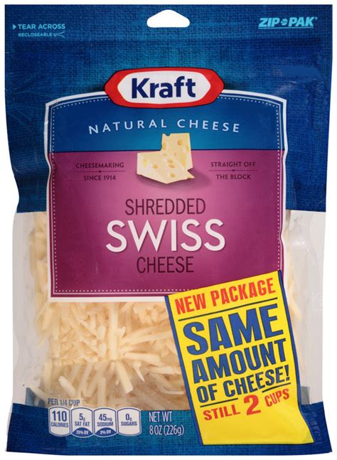 Kraft Shredded Swiss Cheese 8 oz. ZIP-PAK® Reviews 2019