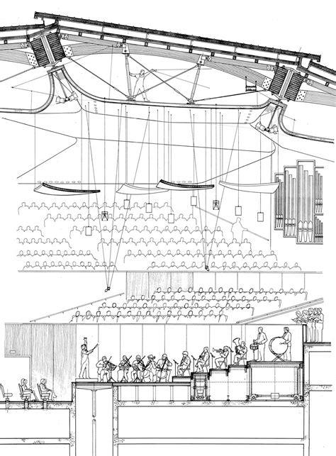 Government Auditorium Hall Layout Plan With Flat Ceiling Details Dwg ...