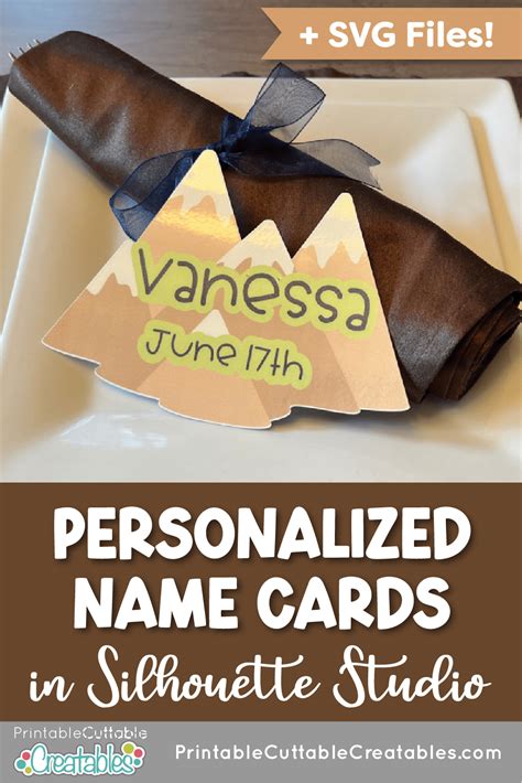 Personalized Name Cards with Silhouette Studio