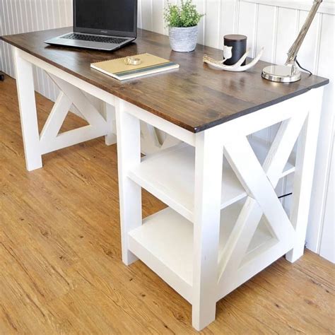free diy farmhouse desk plans Plans farmhouse woodworking desk furniture haven handmade ...