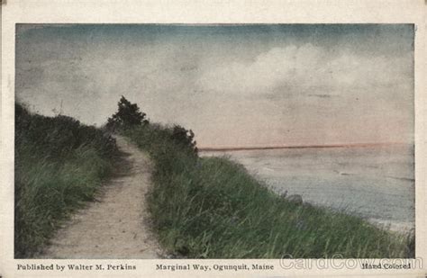 marginal Way Ogunquit, ME Postcard