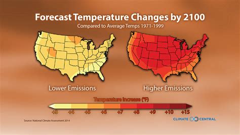 Forecast Temperature Changes by 2100 | Climate Central