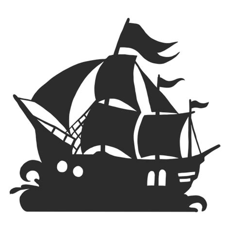 Pirate Ship Silhouette Vector at Vectorified.com | Collection of Pirate ...