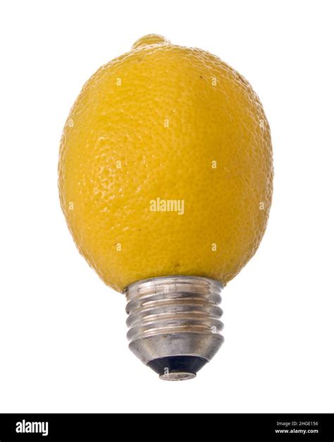 Lemon as a light bulb Stock Photo - Alamy