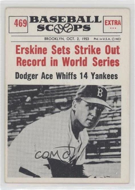 Amazon.com: Carl Erskine (Baseball Card) 1961 Nu-Cards Baseball Scoops - [Base] #469 ...