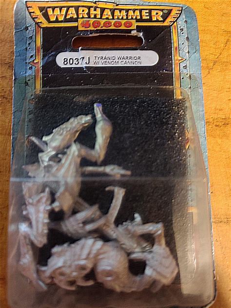 Warhammer 40K Tyranid Warrior w/Venom Cannon #8037J - OOP Rare 1997 ...