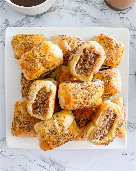 Beef Sausage Rolls with Puff Pastry - The Spice Mess