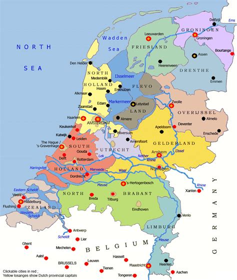 Map of the Netherlands - Netherlands Travel Guide - Eupedia