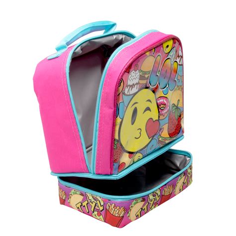 Kids Insulated 2-Section Padded Lunch Bags Lunchbox Container Boys Girls Cute | eBay