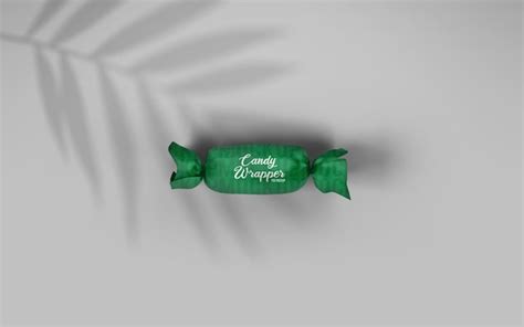 Premium PSD | Chocolate toffee candy wrapper isolated mockup