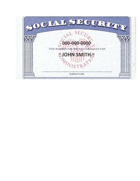 Social Security Card Font Generator - Printable Cards