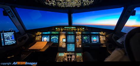 Airbus A320 Cockpit Night