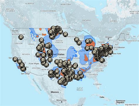 Map shows fracking accidents across the US