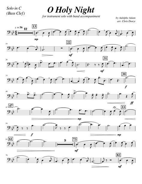 O Holy Night Sheet music for Euphonium (Solo) | Musescore.com