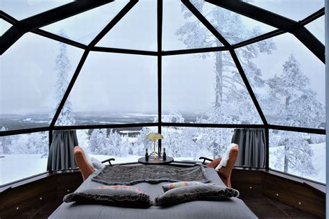 These luxury glass igloos offer the most incredible views of the Northern Lights as guests sleep ...
