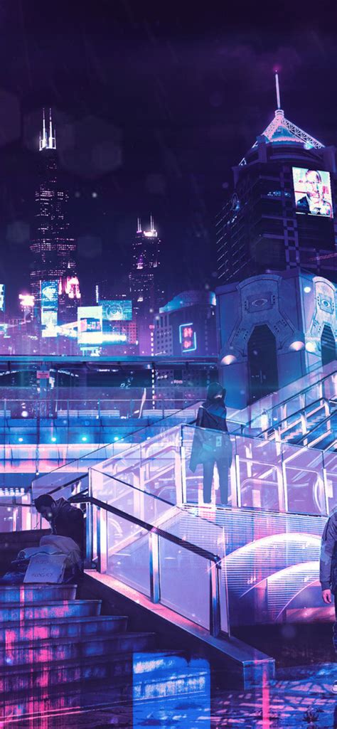 Neon Anime Cyberpunk Wallpaper : Synth Retrowave Neon Cyberpunk Digital Art Hd Wallpaper ...