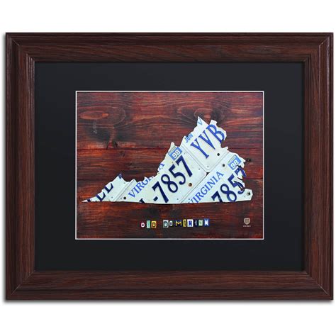 Trademark Fine Art 'Virginia License Plate Map' Canvas Art by Design ...