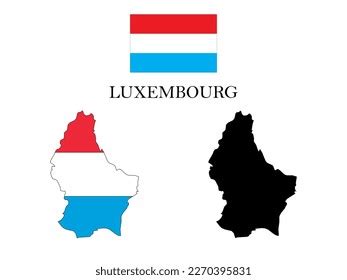 Luxembourg Flag Map Illustration Vector Stock Vector (Royalty Free) 2270395831 | Shutterstock