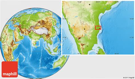 Physical Location Map of Arakkonam