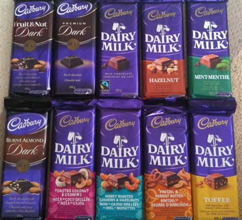 Cadbury Dairy Milk Chocolate Flavors