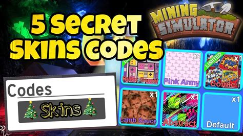 ROBLOX || ⚒Mining Simulator Codes⚒ *NEW* 『5 Codes』= 💯 Skins - YouTube