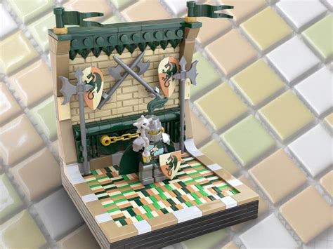 LEGO MOC Green Dragons Knights Display (Kingdoms) with tile floor by Thomus_Bean | Rebrickable ...