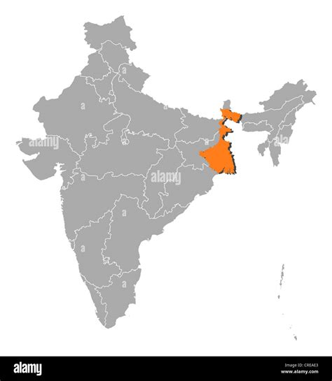 West Bengal In India Map – Map Vector