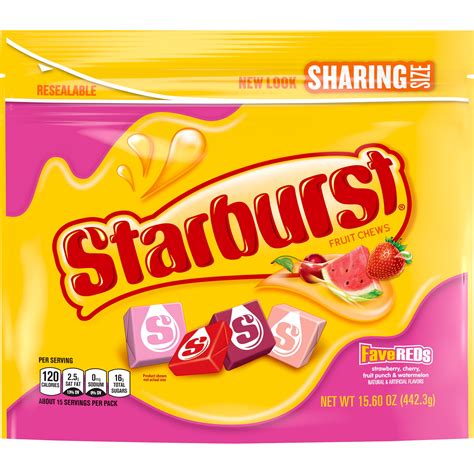 STARBURST FaveREDS Fruit Chews Candy, 15.6-Ounce Sharing Size Resealable Bag - Walmart.com