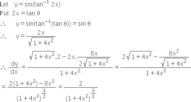 [最も好ましい] y=sin^-1(2x/1 x^2) 126810-If y=sin^(-1)((2x)/(1+x^(2))) then which of the following is ...