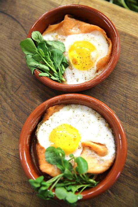 Baked Duck Eggs with Smoked Salmon and Herb Butter - James Martin Chef