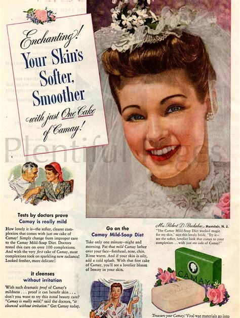 1944 Camay Soap Vintage Ad 1940's Beauty Retro Beauty | Etsy | Camay, Retro beauty, Vintage ads