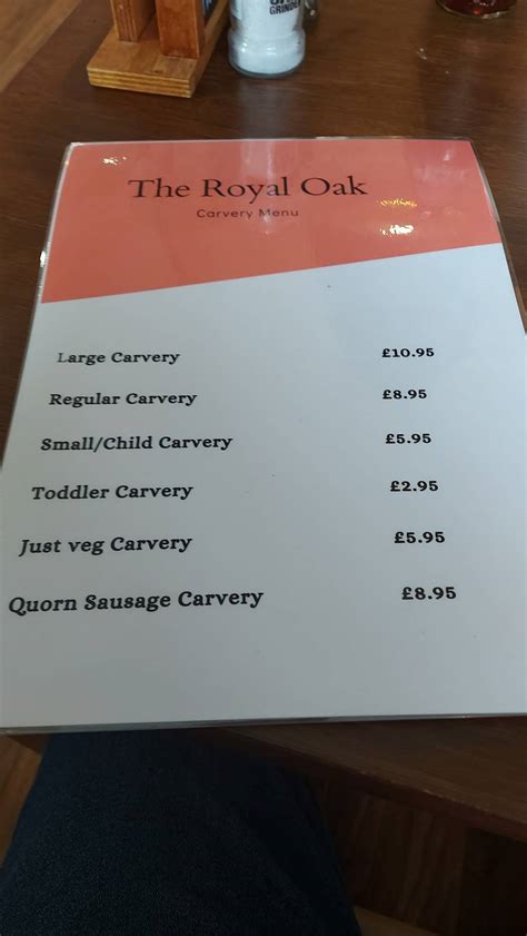 Menu at Royal Oak Pub, Filey