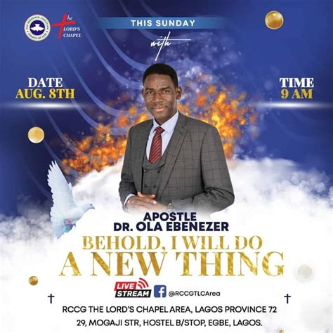 RCCG, The Lord's Chapel Area, Province 72-Lagos, Nigeria hosts Apostle ...