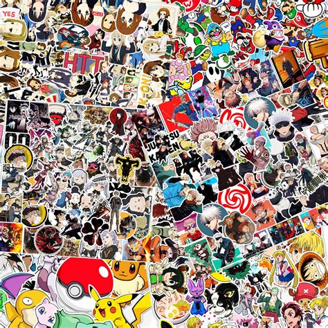 Buy 300pcs Mixed Anime Stickers,Classic Anime Stickers,Vinyl Waterproof Stickers,Anime and Cool ...