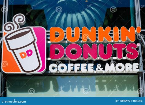 The Logo of Dunkin`Donuts Coffee and More Editorial Image - Image of ...