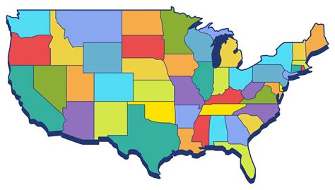 50 States Map Printable