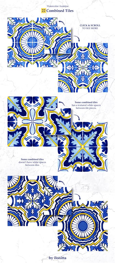 Portuguese Azulejos. Watercolor Tiles & Patterns on Behance