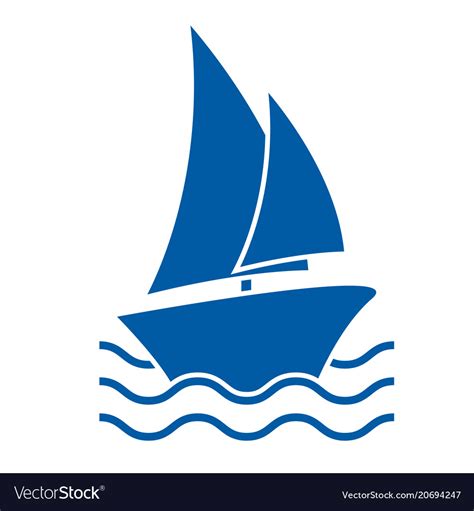 Sail boat icon Royalty Free Vector Image - VectorStock