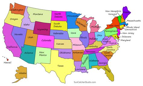 Color Chart Of Us States