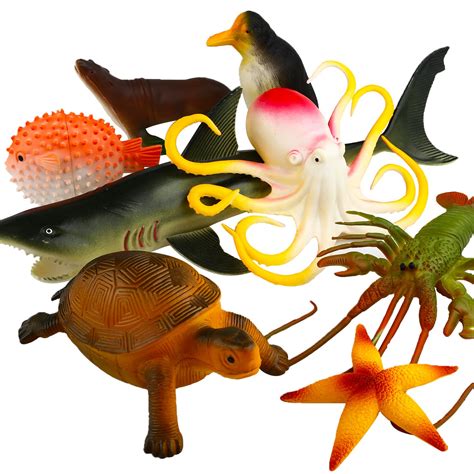 Ocean Sea Animal, 4-14 Inch Large Vinyl Plastic Animal Toy Set(8 Pack), Funcorn 637045264083 | eBay