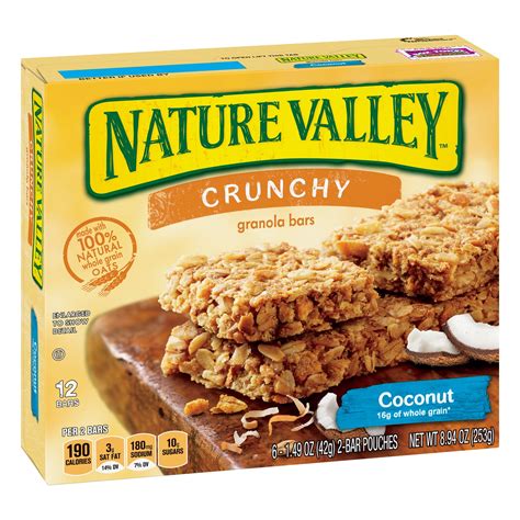 Nature Valley Coconut Crunchy Granola Bars 12 Bars, 8.94 oz - Walmart.com