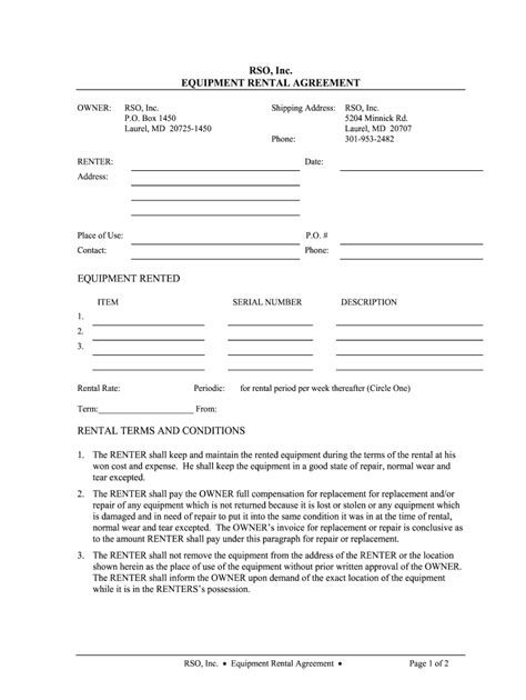 Kayak Rental Agreement Template - Sfiveband.com