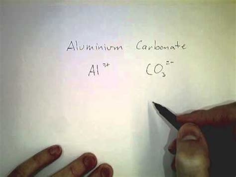 03 Writing ionic formula Aluminium Carbonate - YouTube